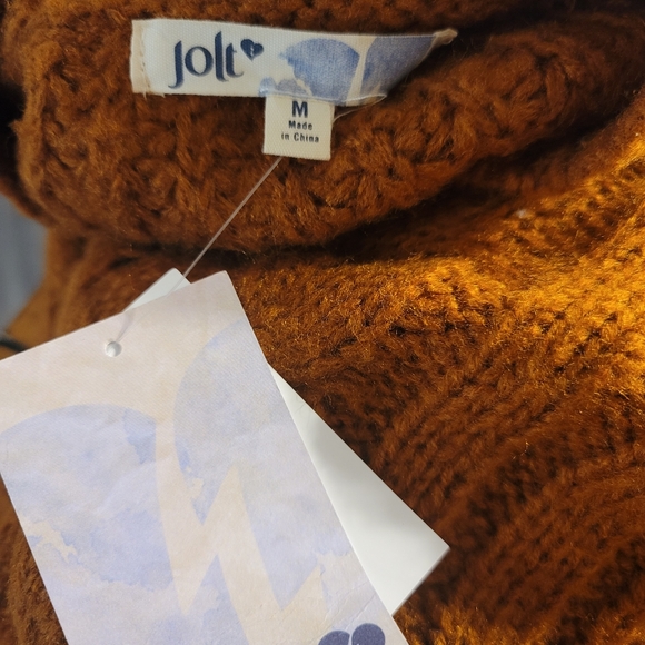 Junior's Long Sleeve Cable Knit Sweater Dress - Picture 3 of 5